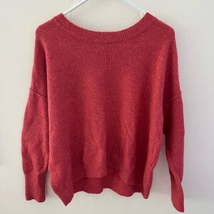 Womens vince camuto red long sleeve crewneck sweater size M